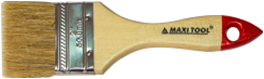 Кисть плоская 3/4 (20мм) 89813 деревянная ручка  (12шт. в уп.) (864) MaxiTool