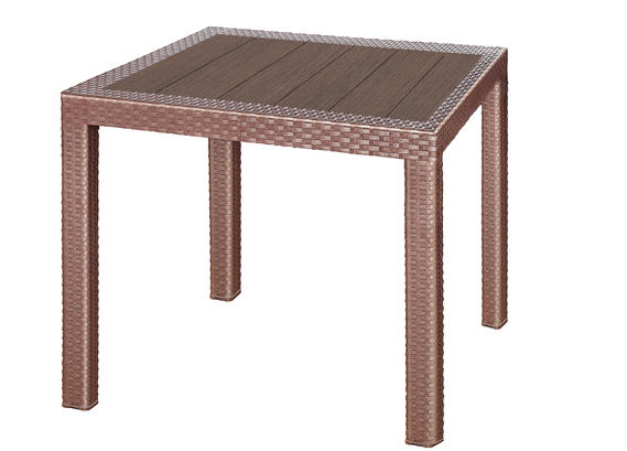 Стол "Rodos"  с декором 382 коричневый  Эльфпласт