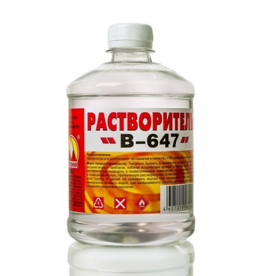 Растворитель B-647  0,5л  Вершина (20шт/1200шт) ТУ (002348)