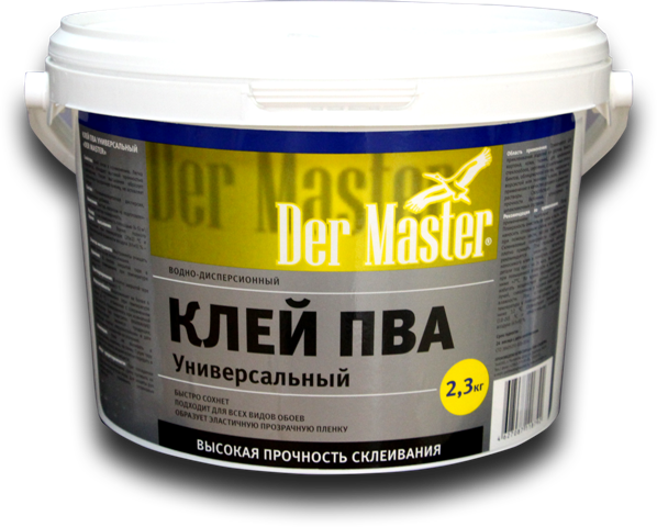 Клей ПВА универсальный  2,3 кг DERMASTER (62202) (1шт/168шт)
