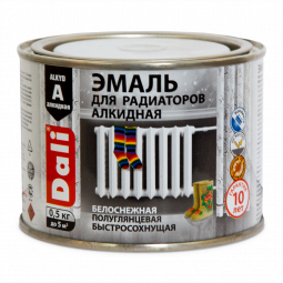 Эмаль ДЛЯ РАДИАТОРОВ алкидная 0,5 кг Dali 80204 (6шт/1152шт)