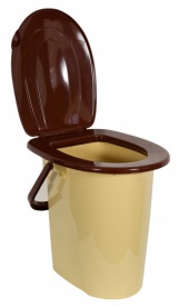 Ведро-туалет с крышкой 22л  бежевое143 Эльфпласт (5шт)