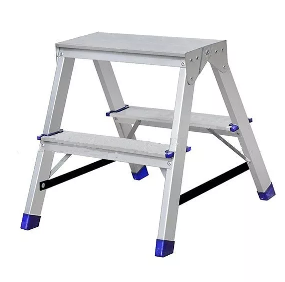 Мини-платформа двухсторонняя алюминиевая 2-х ступ. с широкой ступенью AMP202 STAIRS