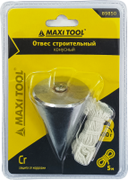 Отвес конусный 89850 (300 г; шнур 5 м) (1/10/60 шт) MaxiTool
