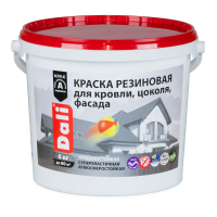 СЕРЫЙ ГРАФИТ RAL7024 краска фасадная резиновая для кровли, цок., фас. 6кг Dali (65142) (1шт/60шт)