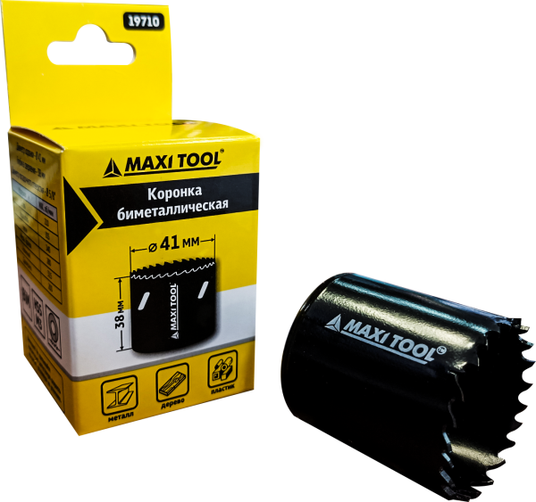 Коронка  41мм биметалл 19710 (100шт/кор)MaxiTool