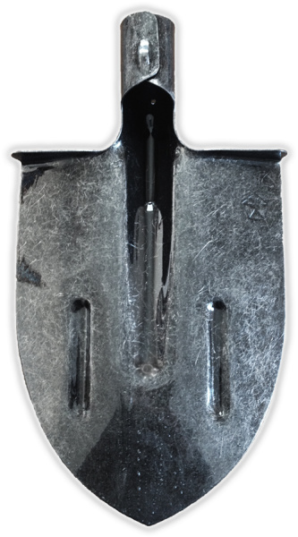 Лопата штыковая рельсовая сталь с ребрами жесткости(Лаковое покрытие)(10),  ЗМИ