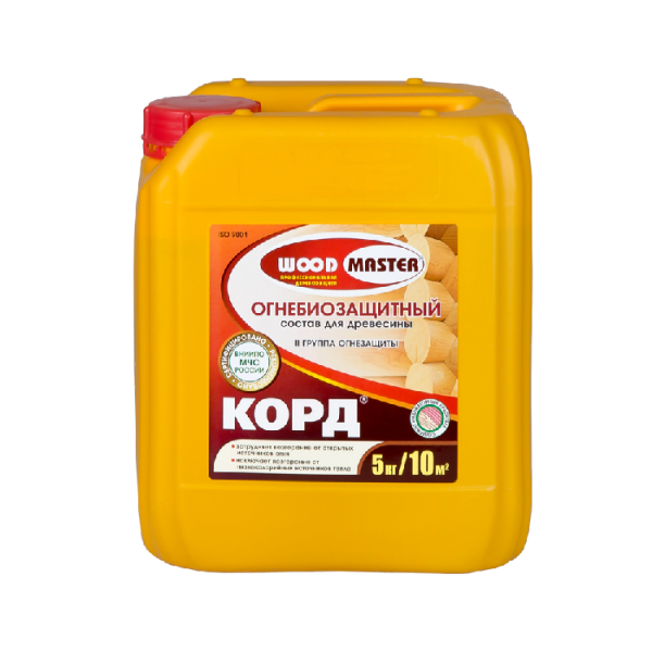 Корд II группа огнезащиты с индикатором  5 кг WOODMASTER 30010 (1шт/128шт)