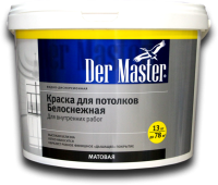 Краска для потолков белоснежная Der Master 13 кг  (1шт/44шт)