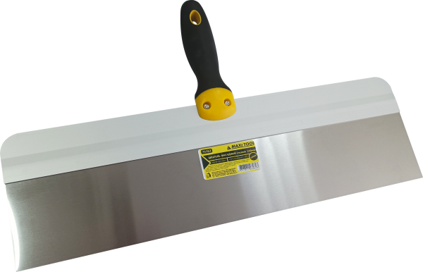 Шпатель нерж.сталь (450*100мм) 76262 с 2-х комп ручкой (круглая) высота раб 100 мм MaxiTool РФ (10)