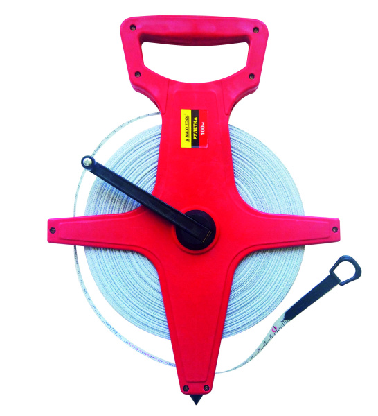 Рулетка землемерная SL22 19107 100м фиберглас лента, АБС-корп,ремешок (1/12) MaxiTool