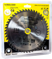 Диск пильный 230х48Тх32мм 19655 по дереву, 85-87HRC адаптеры 16/20/22/25/30 (25шт/кор)MaxiTool