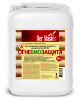ОгнеБиоЗащита (С ИНДИКАТОРОМ) 10 кг для древесины 2 группа ББ-11 (+5 С) Der Master (1шт/60шт)