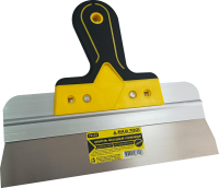 Шпатель нерж.сталь (250*0,4мм)  76155 фасадный 2-х комп. руч. ПРОФ MaxiTool РФ (18)