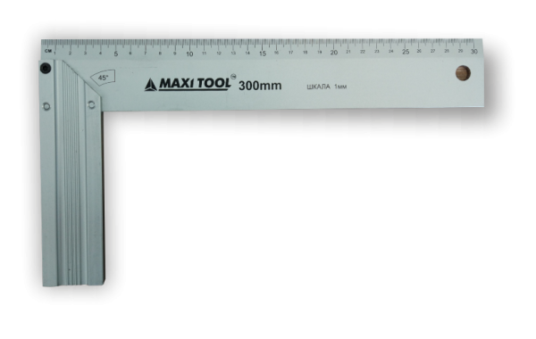 Угольник столярный 19426 30см алюминиевый, литой, жестк.полотно (60) MaxiTool