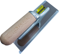 Кельма-гладилка трапециевид "Венецианская" 200x80х70х0.6мм.Заточ.Нерж.76033, дер.ручка (60) MaxiTool