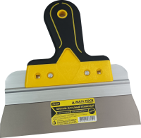 Шпатель нерж.сталь (200*0,4мм)  76154 фасадный 2-х комп. руч. ПРОФ MaxiTool РФ (16)