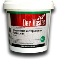 Шпатлевка интерьерная В-Д латексная  1,5 кг Der Master (61827) (6шт/64кор/384шт)