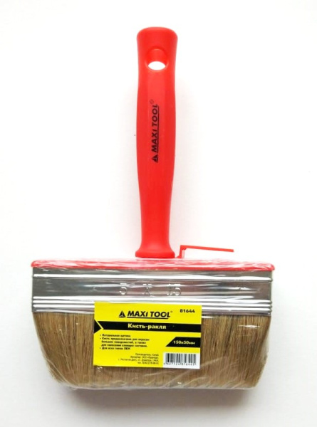 Ракля  150x50 81644 ворс 44мм Красная (6шт. в уп.) (96) MaxiTool