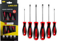 Набор отверток 89464 Expert 6 шт, 2К рукоятки, магнитн.наконечник (32) MaxiTool 