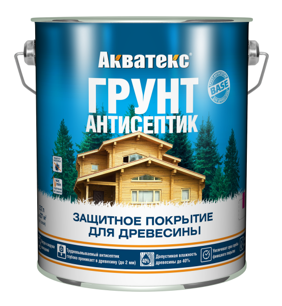 Акватекс Грунт-антисептик  Бесцветный  0,8 л  91660 (6шт/660шт)