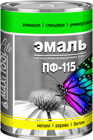 КРАСНАЯ Эмаль ПФ 115 0,8кг алкидная MAXITOOL Lite (14/700шт)
