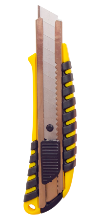 Нож технич. 18*100*0.5mm, 2К ручка, усил.метал.направл 81774 (1/12/144шт) MaxiTool