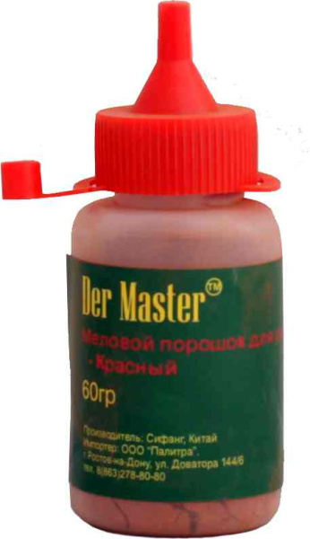 Меловой порошок 56377 для разметочной нити красная 60гр (120шт/кор)MaxiTool