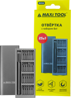 Набор Отвертка 89466 с набором насадок 25 предметов (80) MaxiTool 