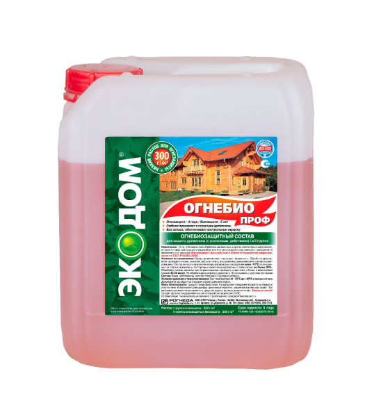 ЭКОДОМ ОгнеБиоПроф  I и II группа огнезащиты с индикатором 11 кг 65004 (1шт/60шт)