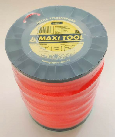 Леска триммерная витой квадрат 2.4мм*548м 18937 (1/4шт) MaxiTool