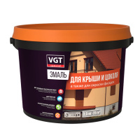 Эмаль для крыши и цоколя темно-коричневая п/глянцевая 10кг. ВГТ (1шт/44шт)