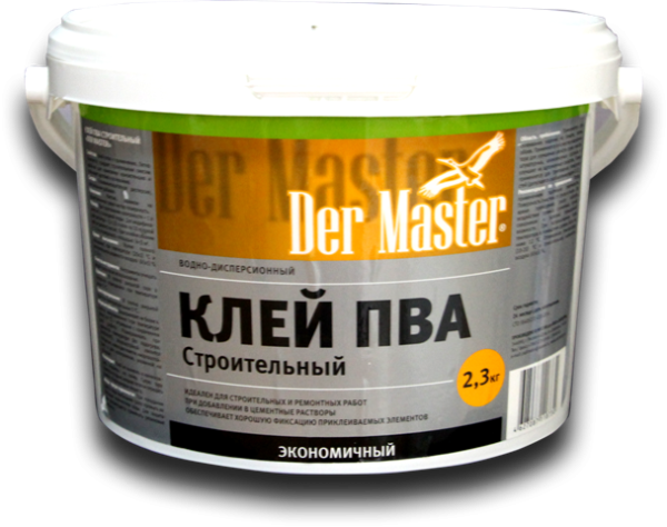 Клей ПВА строительный  2,3 кг DERMASTER (62206) (1шт/168шт)