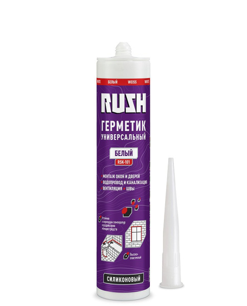 Герметик силиконовый универсальный белый  RSK-101 230мл (20шт/1680шт)