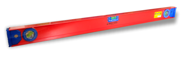 УРОВЕНЬ 19415 красн. 80см, двухтавровый, 3 глазка+линейка+стрелочный угломер (60)MaxiTool