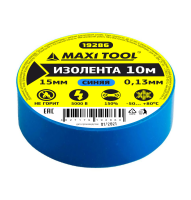 Изолента 19286 ПВХ синяя 15мм*10м*0,13мм (10шт/250)MaxiTool
