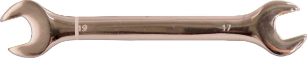 Ключ 57155 рожковый 14*17 мм, Хром-ванадиевый, зеркальн. полир,  Der Master (15/120)