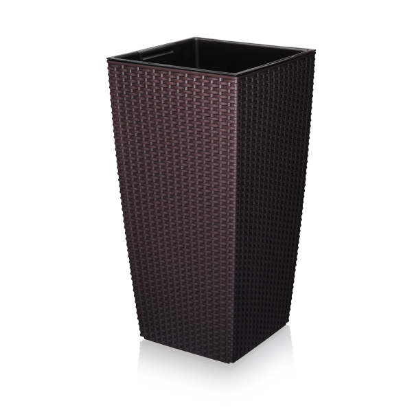 Кашпо Camellia 20л 295х295  ротанг венге 569 Эльфпласт (2шт)