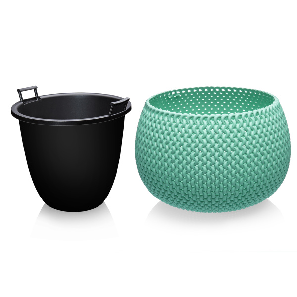 Кашпо Lace 2.3л  фисташковый 572 Эльфпласт (6шт)