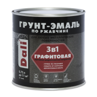 СЕРЫЙ  графитовая Грунт-эмаль по ржавчине 3в1 0,75л Dali 20664 (6шт/660шт)