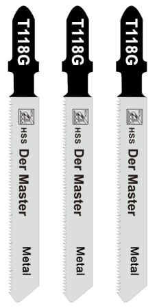 T118G Полотна д/эллобз прям рез тонк металл 52901 3шт/наб 0,8*50*76мм(600)MaxiTool