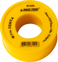 Фум лента 81423 белая, плотность 0,25гр/см3, 19мм*0,075мм*10м (1000шт/100шт/10шт) MaxiTool