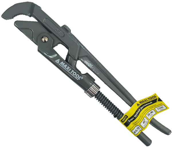 Ключ трубный 89979 45 гр. L=250мм (0,75") сталь CS45 MaxiTool (36)