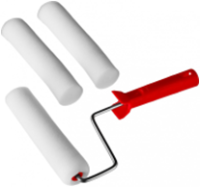  Валик мини 89806 (6*35*100) поролон с ручкой  с 2мя сменными губками (100шт/кор) MaxiTool