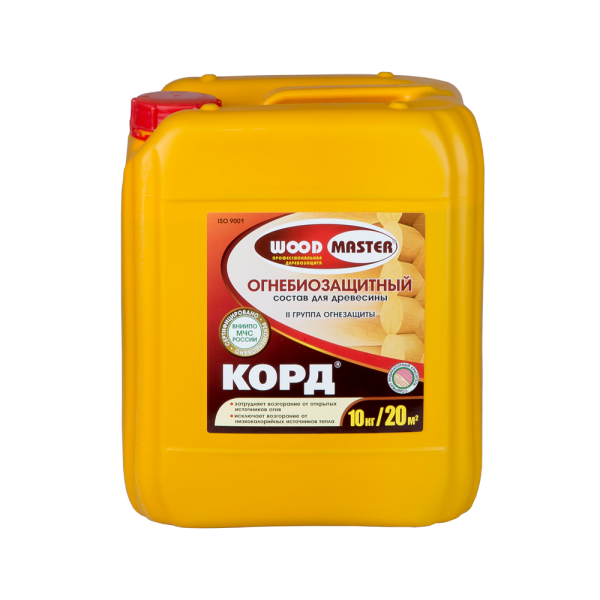 Корд II группа огнезащиты с индикатором 10 кг WOODMASTER 30011 (1шт/60шт)