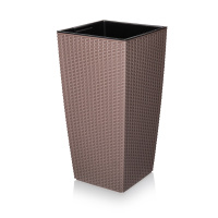 Кашпо Camellia 20л 295х295  ротанг серо-коричневый 569 Эльфпласт (2шт)