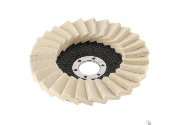 Круг лепестковый войлочный 125*12*22мм полировальный 89256 (200) MaxiTool