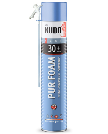 Пена монтажная полиуретановая всесезонная HOME 30+ (-10 до +35) 1000мл/600гр KUPH10U30+(12шт/840шт) 