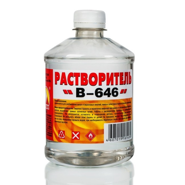 Растворитель B-646   0,5л  Вершина (20шт/1200) ТУ (002359)