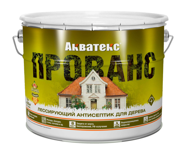 Акватекс ПРОВАНС лессирующий антисептик для дерева  9л  Венге 81949 (1шт/55шт)